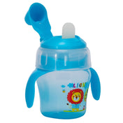 Adore MiniMax! The Funky Silicon Spout Sipper with Twin Handle- 120ml-Blue