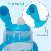 Adore MiniMax! The Funky Silicon Spout Sipper with Twin Handle- 120ml-Blue