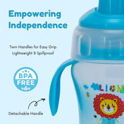 Adore MiniMax! The Funky Silicon Spout Sipper with Twin Handle- 120ml-Blue