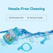 Adore MiniMax! The Funky Silicon Spout Sipper with Twin Handle- 120ml-Blue