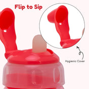 Adore MiniMax! The Funky Silicon Spout Sipper with Twin Handle- 120ml-Pink