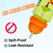 Adore Skoozy Sports Straw Sipper with Retractable Head - 250ml- Green