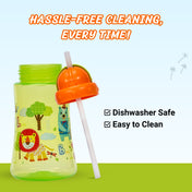 Adore Skoozy Sports Straw Sipper with Retractable Head - 250ml- Green