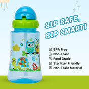 Adore Skoozy Sports Straw Sipper with Retractable Head - 250ml- Blue