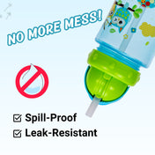 Adore Skoozy Sports Straw Sipper with Retractable Head - 250ml- Blue