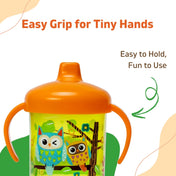 Adore Spazzo Duck Bill/ Hard Spout Sipper with Twin Handle & Hygiene Cap- 250ml- Green