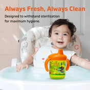 Adore Spazzo Duck Bill/ Hard Spout Sipper with Twin Handle & Hygiene Cap- 250ml- Green