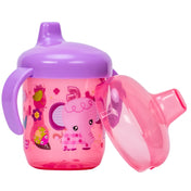 Adore Spazzo Duck Bill/ Hard Spout Sipper with Twin Handle & Hygiene Cap- 250ml- Pink