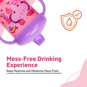 Adore Spazzo Duck Bill/ Hard Spout Sipper with Twin Handle & Hygiene Cap- 250ml- Pink