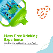 Adore Spazzo Duck Bill/ Hard Spout Sipper with Twin Handle & Hygiene Cap- 250ml- Blue