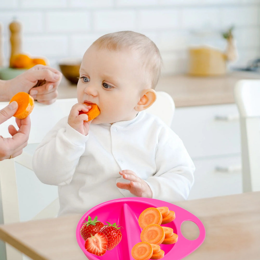 Adore Supper Hero Feeding Bowl with Spoon, Fork & Wooden Masher- Pink