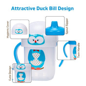 Adore SPINHX Duck Bill/ Hard Spout Sipper with Twin Handle & Hygiene Cap- 250ml- Blue