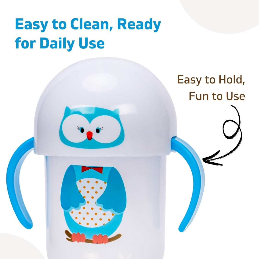 Adore SPINHX Duck Bill/ Hard Spout Sipper with Twin Handle & Hygiene Cap- 250ml- Blue