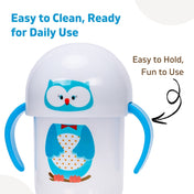 Adore SPINHX Duck Bill/ Hard Spout Sipper with Twin Handle & Hygiene Cap- 250ml- Blue