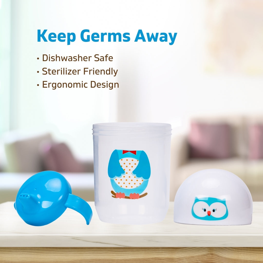 Adore SPINHX Duck Bill/ Hard Spout Sipper with Twin Handle & Hygiene Cap- 250ml- Blue