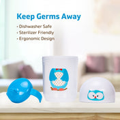 Adore SPINHX Duck Bill/ Hard Spout Sipper with Twin Handle & Hygiene Cap- 250ml- Blue