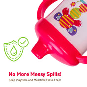 Adore SPINHX Duck Bill/ Hard Spout Sipper with Twin Handle & Hygiene Cap- 250ml- Pink