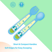 Adore Spoozy Baby Spoon & Fork Set- Blue