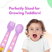 Adore Spoozy Baby Spoon & Fork Set- Purple