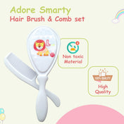 Adore Smarty Baby Hair Brush & Comb Set- Orange Lion