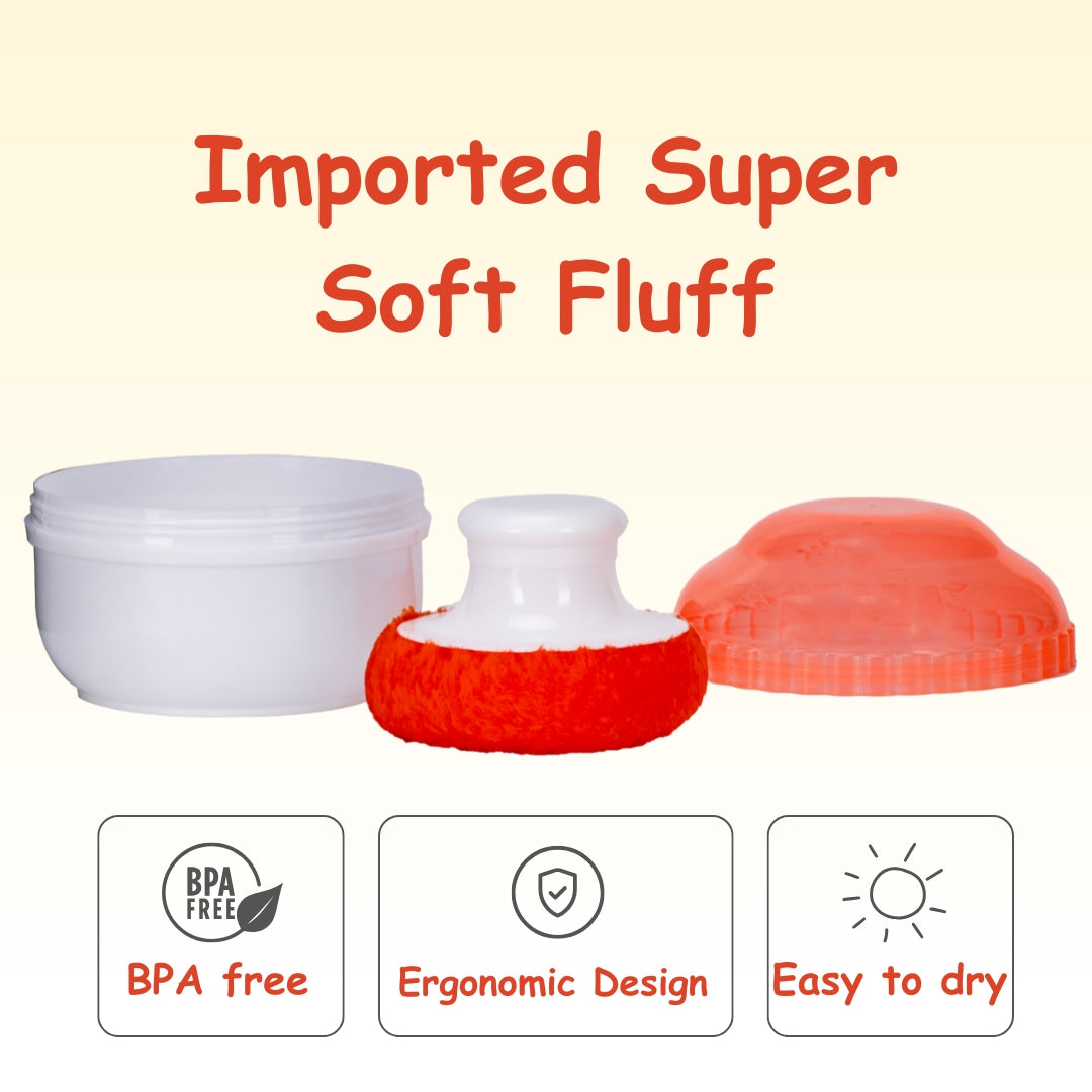 Adore Wokey! The Twist to Open Powder Puff Case set- Orange