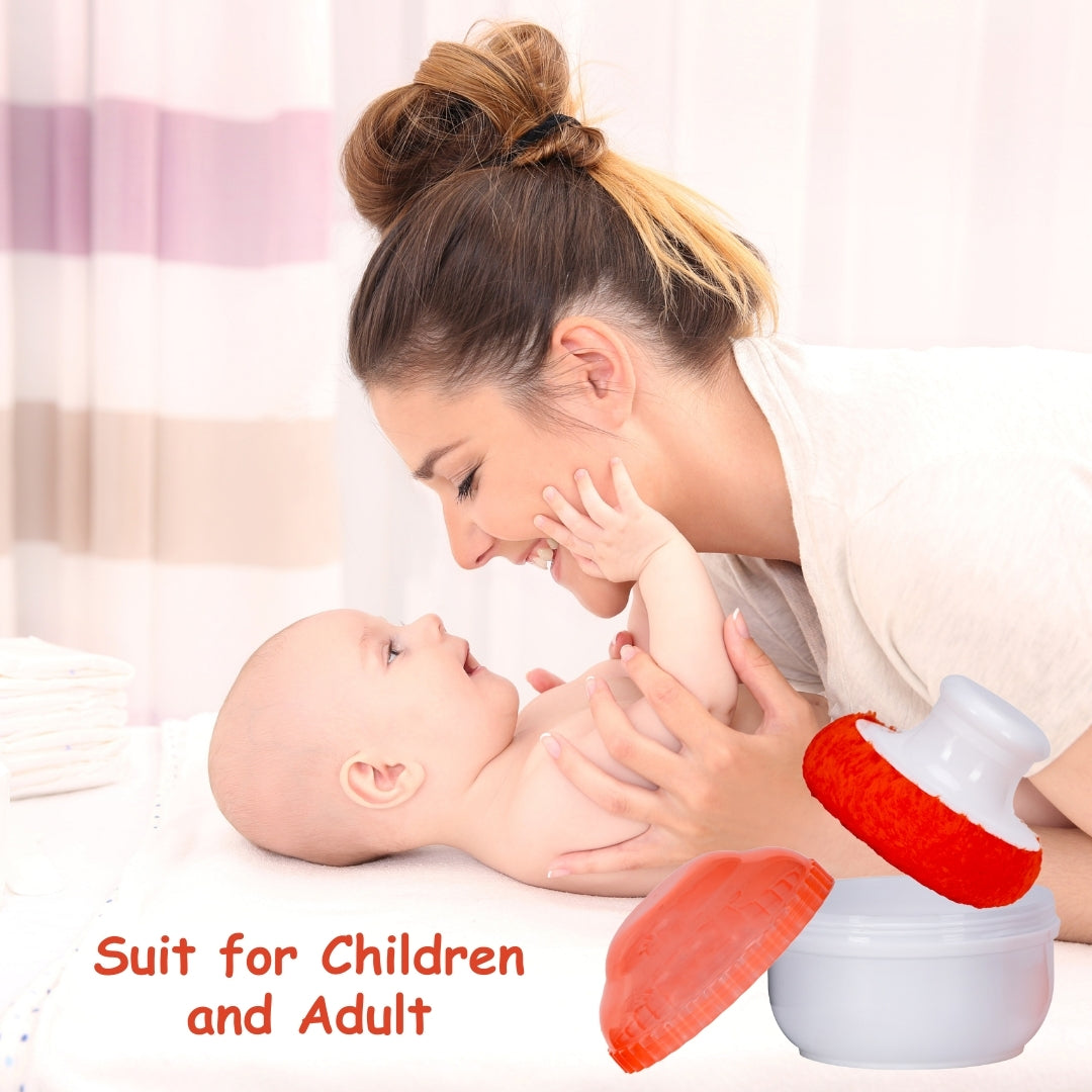 Adore Wokey! The Twist to Open Powder Puff Case set- Orange