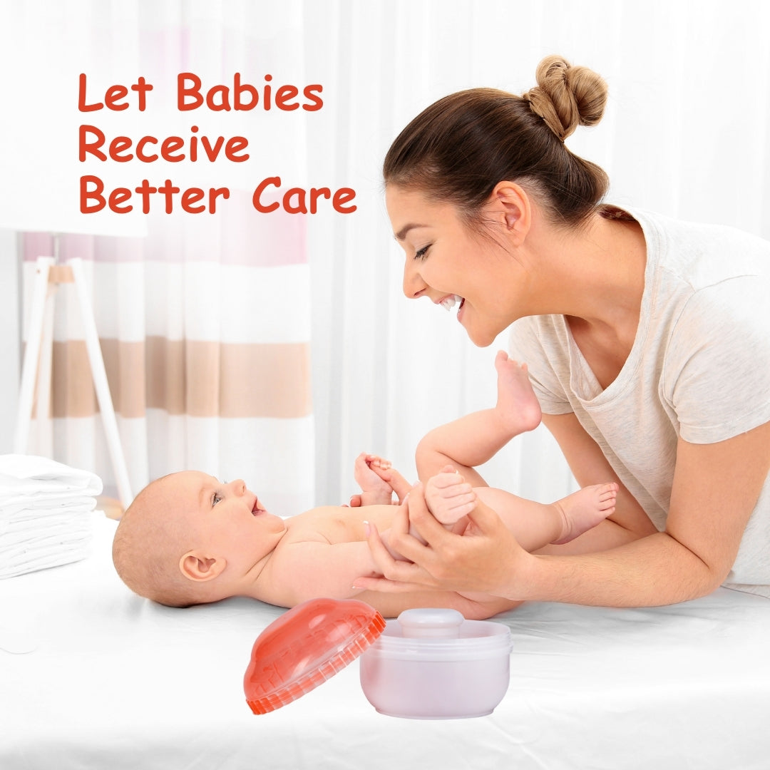 Adore Wokey! The Twist to Open Powder Puff Case set- Orange