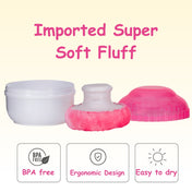 Adore Wokey! The Twist to Open Powder Puff Case set- Pink