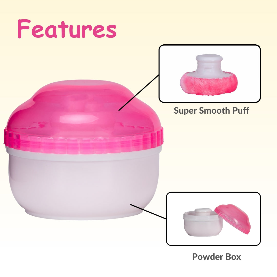 Adore Wokey! The Twist to Open Powder Puff Case set- Pink