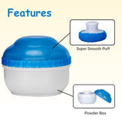 Adore Wokey! The Twist to Open Powder Puff Case set- Blue