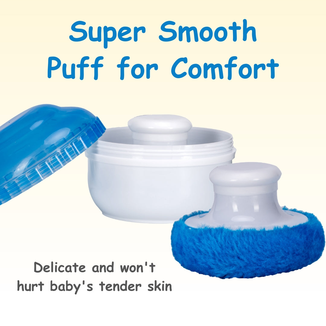 Adore Wokey! The Twist to Open Powder Puff Case set- Blue