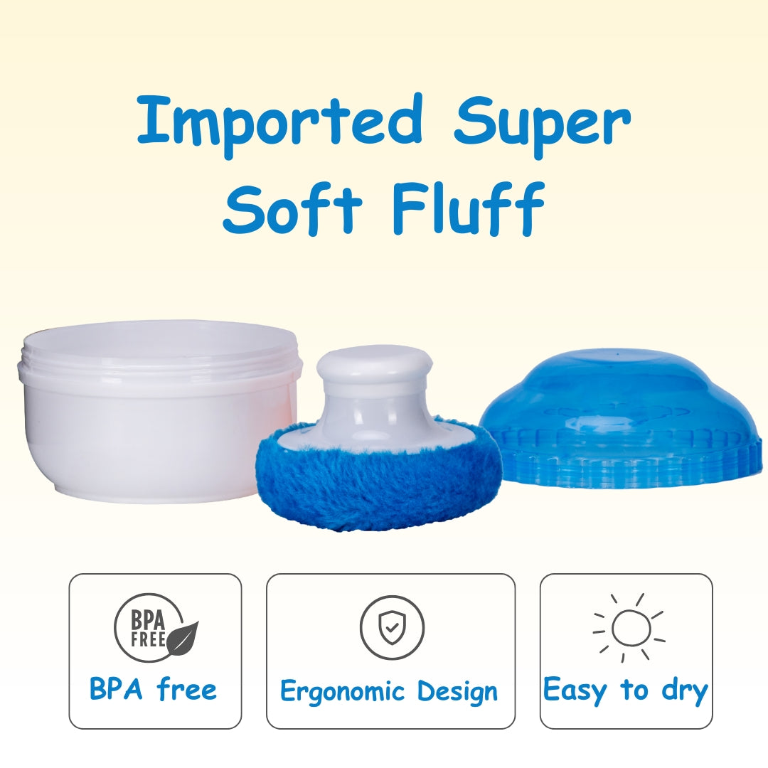 Adore Wokey! The Twist to Open Powder Puff Case set- Blue