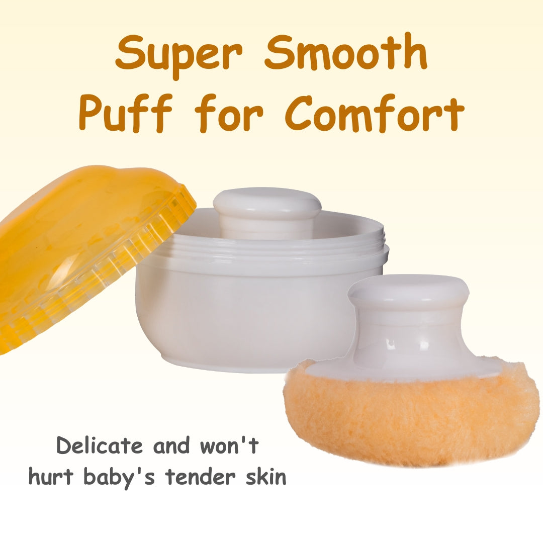 Adore Wokey! The Twist to Open Powder Puff Case set- Yellow