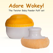 Adore Wokey! The Twist to Open Powder Puff Case set- Yellow