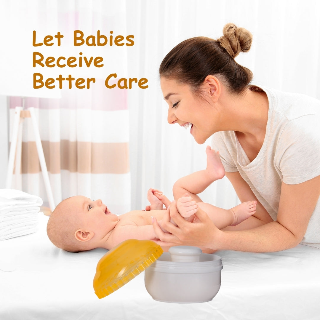 Adore Wokey! The Twist to Open Powder Puff Case set- Yellow