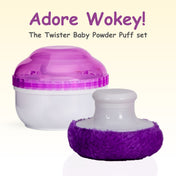Adore Wokey! The Twist to Open Powder Puff Case set- Purple