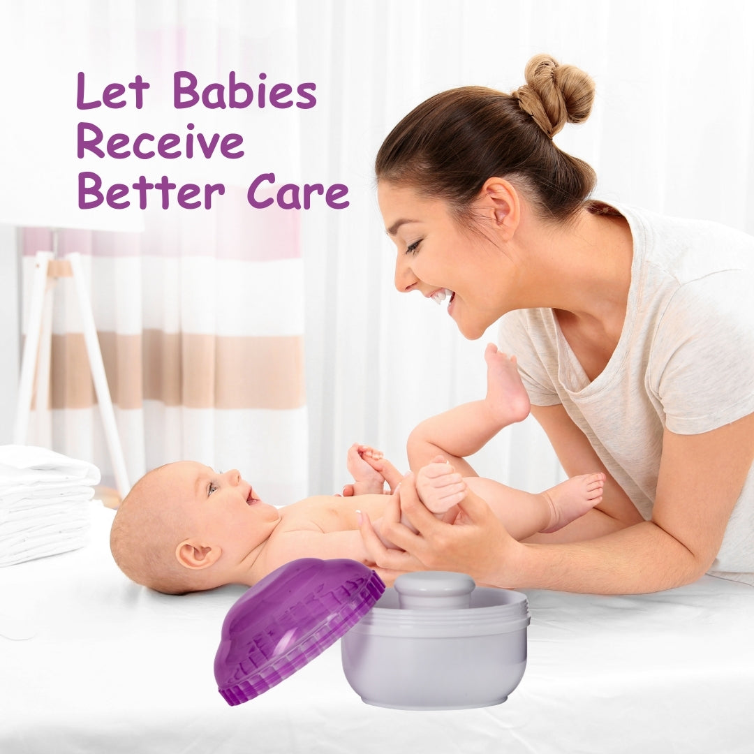 Adore Wokey! The Twist to Open Powder Puff Case set- Purple