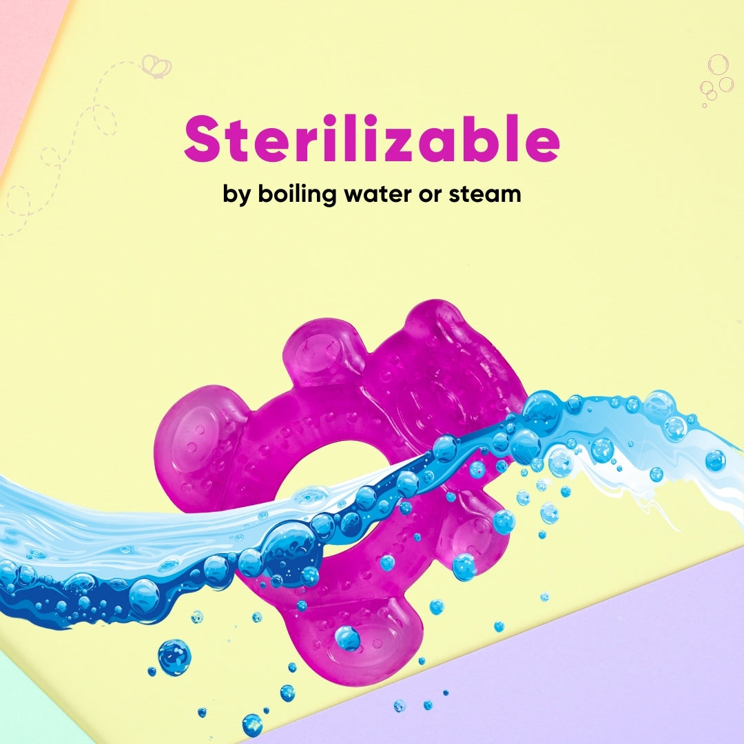 Adore Luscious Water Filled Teether- Bear- Pack of 2- Multicolor