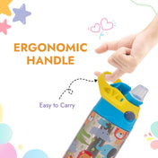 Adore Helios! Double Wall Insulated Stainless Steel Sipper 350ml- Blue Animals