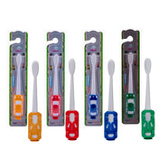 Adore Zoom! Kids Racking Theme Toothbrush with Suction Base- Pack of 4- Multicolor