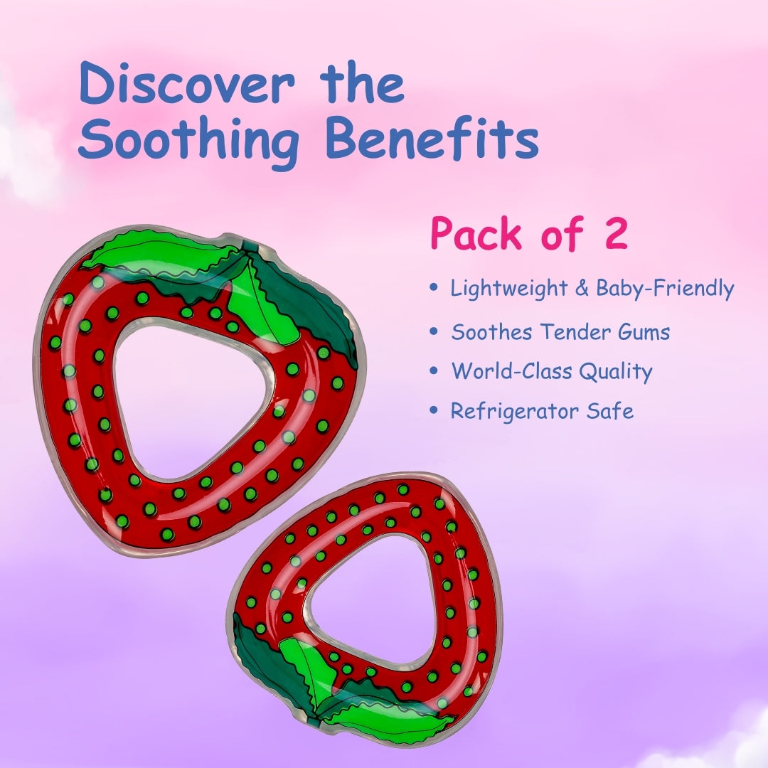 Adore Crave Water Filled Teethers- Strawberry - Pack of 2