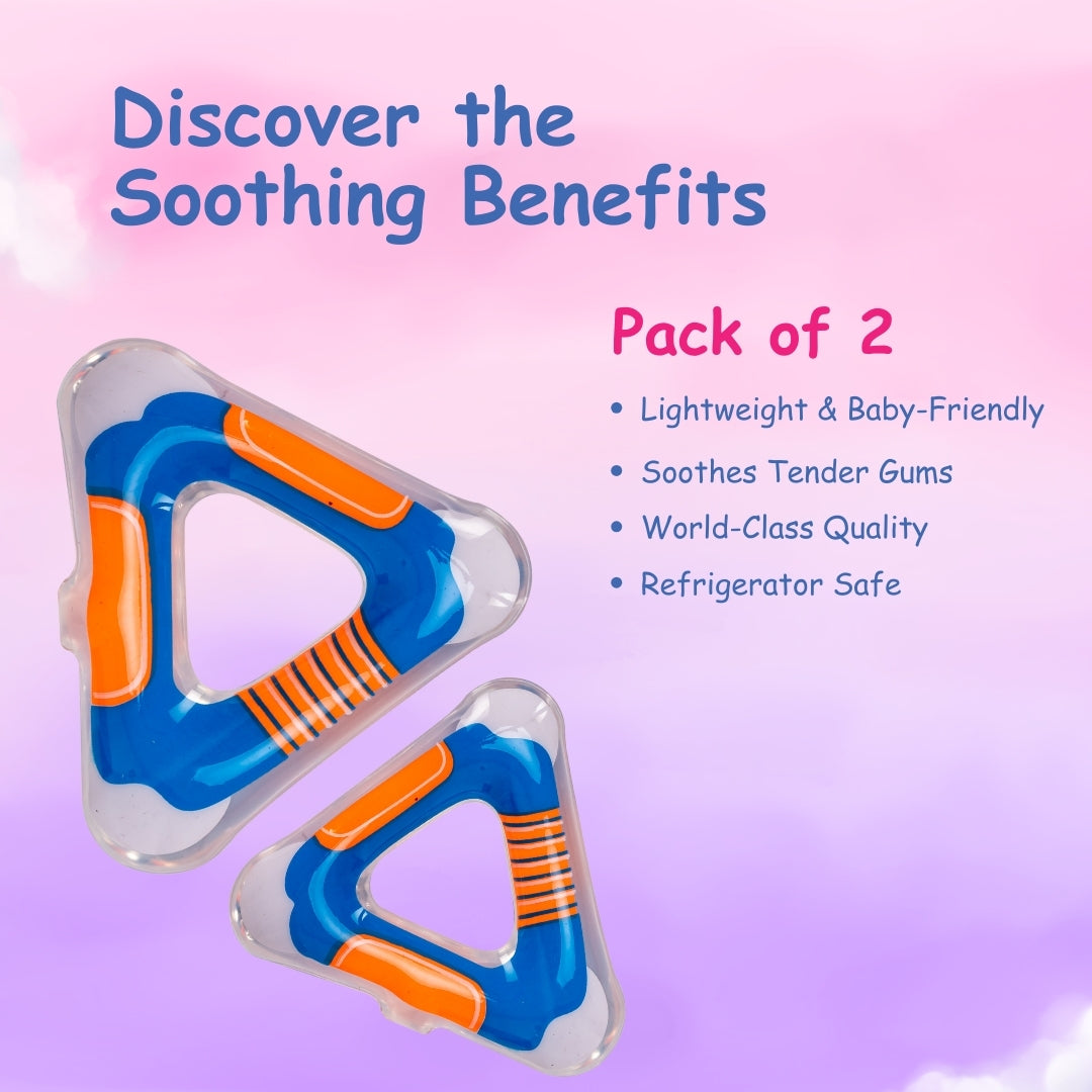 Adore Crave Water Filled Teethers- Triangle -Pack of 2