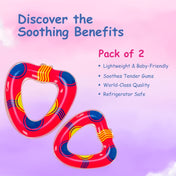 Adore Crave Water Filled Teethers- Pink Heart- Pack of 2