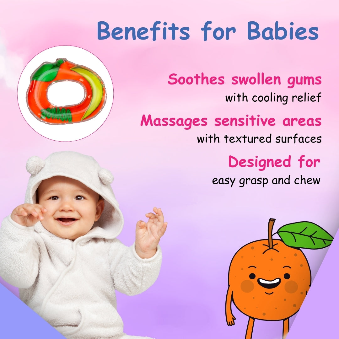 Adore Crave Water Filled Teethers- Orange- Pack of 2