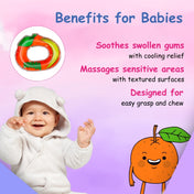 Adore Crave Water Filled Teethers- Orange- Pack of 2