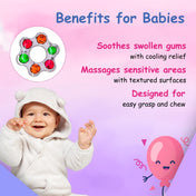 Adore Crave Water Filled Teethers- Fidget Smiley- Pack of 2