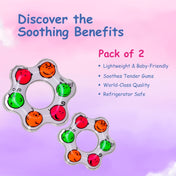 Adore Crave Water Filled Teethers- Fidget Smiley- Pack of 2