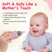 Adore Dr. Feed D1 Stainless Steel Double Wall Insulated Feeding Bottle with Anti- Colic Teat 300ml Pink