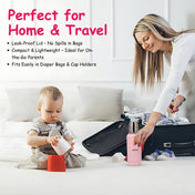 Adore Dr. Feed D1 Stainless Steel Double Wall Insulated Feeding Bottle with Anti- Colic Teat 300ml Pink