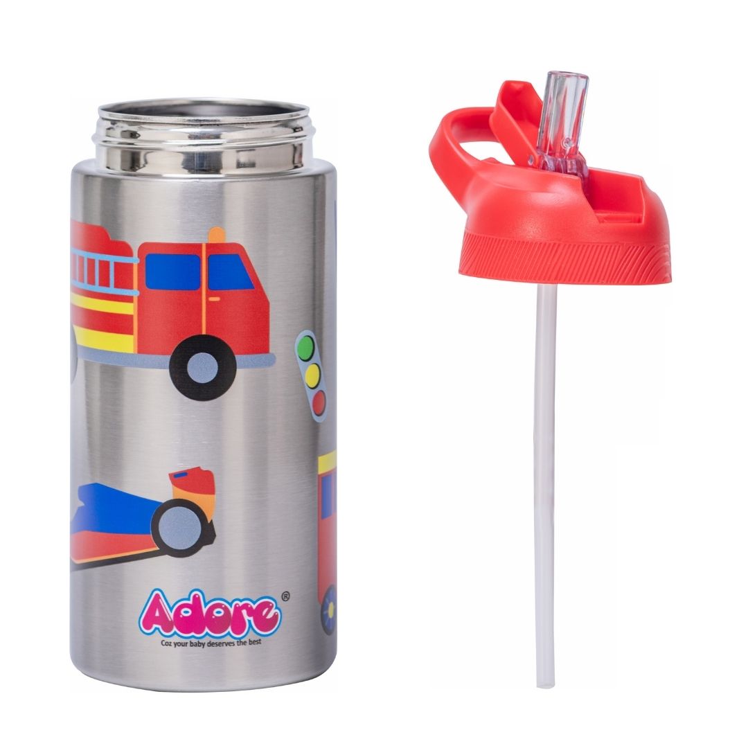 Adore Lumina- The Premium Stainless Steel Straw Sipper- Red 550ml